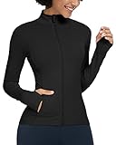 QUEENIEKE 80927 - Chaqueta Deportiva para Mujer (Cuello Alto, Cierre Completo) - Negro - X-Large