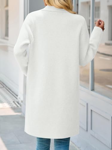 Saodimallsu Womens Long Cardigan Sweaters Open Front Knit Dressy Casual Chunky Lapel Coatigan Fall Sweater Blazer Coats - Thumbnail 5