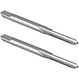 Burkit 2pcs No 8-40 UN Thread Tap Right Hand, HSS 8 x 40 UN Straight Fluted Machine Tap