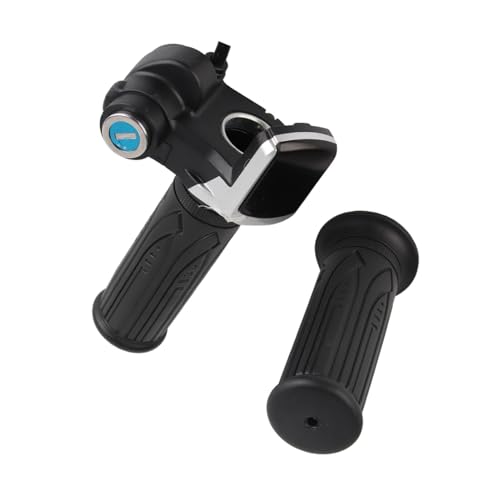 Poignée D'accélérateur électrique à Demi-torsion 36 V avec Indicateur de Puissance LED Verrouillage à Clé pour Vélos électriques Scooters Noir