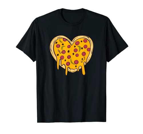 Pepperoni Pizza - Camiseta de San Valentín con forma de corazón Camiseta