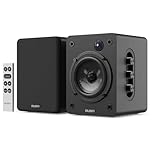 MAJORITY Bookshelf Bluetooth Speakers | Wireless Active Speakers Pair | Hi-Fi, 2.0 sound | Desktop, Monitor & PC | 60W, HD Sound, HDMI ARC, Optical, AUX & USB Playback, Remote Included D50X BLACK