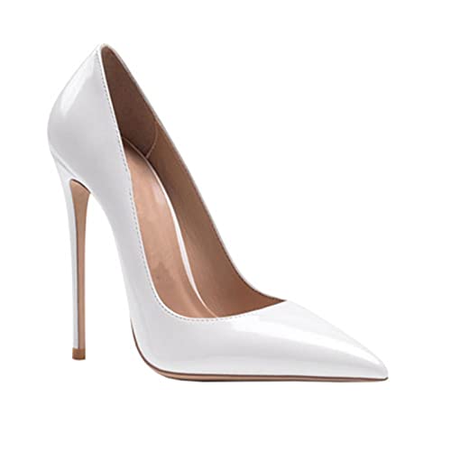 12.5CM/4.92IN Women's Elegant Temperament Solid Color Wedding Party Pumps Stiletto Sexy Pointed High Heels Slip On Stiletto Court Shoes Ladies Sexy Pole Dancer2