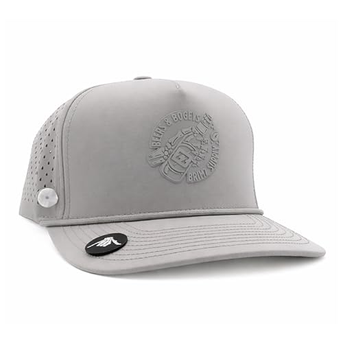 Image of BRIMZ Golf Performance Hat - Tee Holder & Magnetic Brim - Breathable Sweat & Water Resistant Golfing Snapback Cap