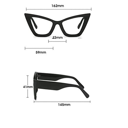 Image of Retro Cat Eye Blue Light Blocking Reading Glasses For Women Men Oversized Anti Anti Glare UV Eyewear (black, 4.50, multiplier x)