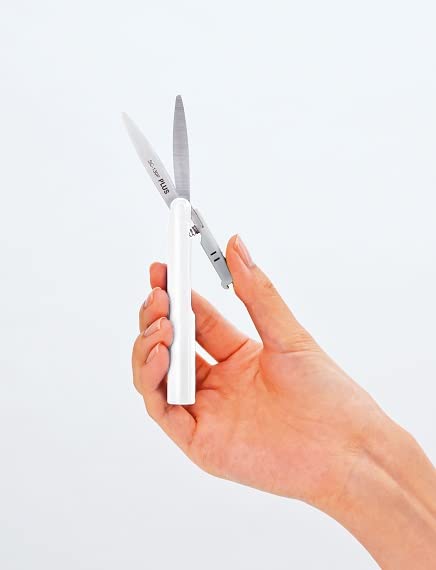 Forbici Da Viaggio A Forma Di Penna - Compatte, Antiaderenti, Con Sicurezza, Colore Bianco - Foto 4