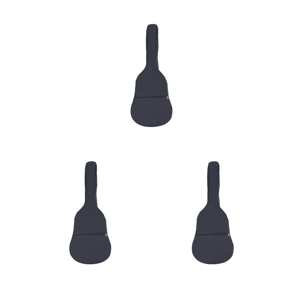 Etui na gitarę Gig Bag Hemming Design z paskiem na akcesoria do książek, 3 zestaw (czarny), 106.5cmx39cm, jako opis