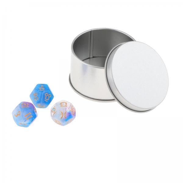 Toy 10x3x Polyhedral Dice Set Collections Family Game Portable Multicolor Dice Kits Blue White Game Pieces, Parts-image-26