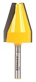 Este bisel recaudación de panel vertical tiene una altura de corte que incluye un 3/8" 1-1 / 2" Filete y un 1-1 / 8" de gran diámetro. El vástago es 1/4" de diámetro