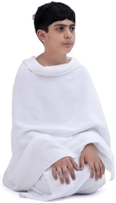 SweetNeedle Ihram Ehram Ahram for Men for Hajj and Umrah - 2 Towels, White