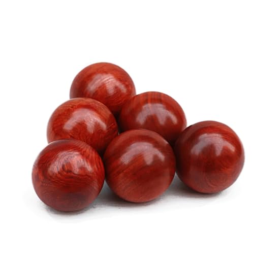 BCOATH 2 Balones de Madera para Ejercicios de Mano, 6cm, Ideales para Mejorar la Destreza Manual y Recuperación Muscular, Paquete de 2 Unidades para Adultos Mayores