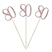Rose Gold 80th Glitter Birthday Centerpiece Sticks, 12-Pack Number 80 Table Topper Anniversary Party Decorations