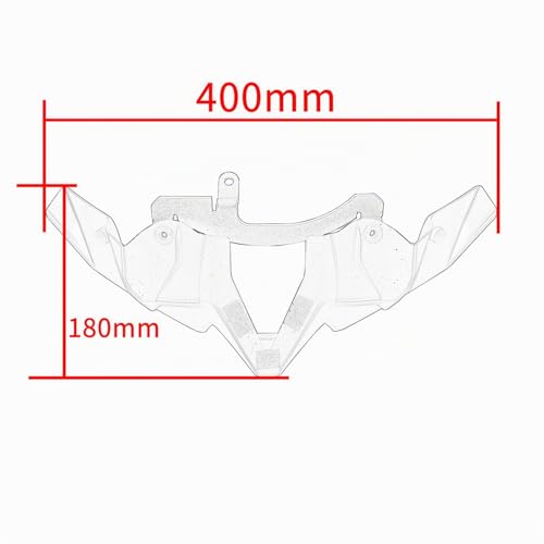 Motorrad Untere Vorderrad Schnabel Nasenkegel Abdeckung fur Z900 Z 900 2020 2021 2022 2023 2024 Scheinwerferverkleidung Aerodynamisches Winglets Verkleidungs Dekorationsset (Schwarz)