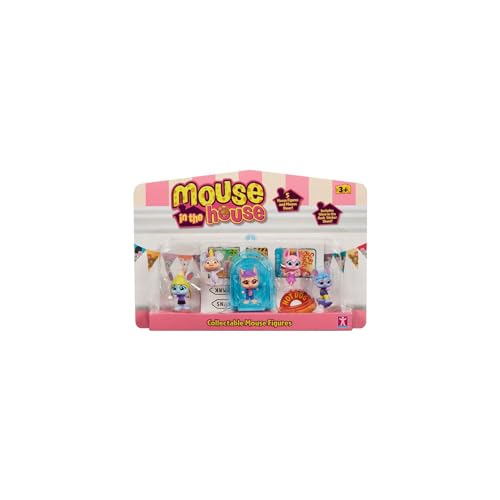 BANDAI Millie and Friends Mouse in The House CO07708 Pack de 5 Figuras Juguetes, Juguetes Coleccionables, Juego Imaginativo, para Niños de 3 a 7 Años