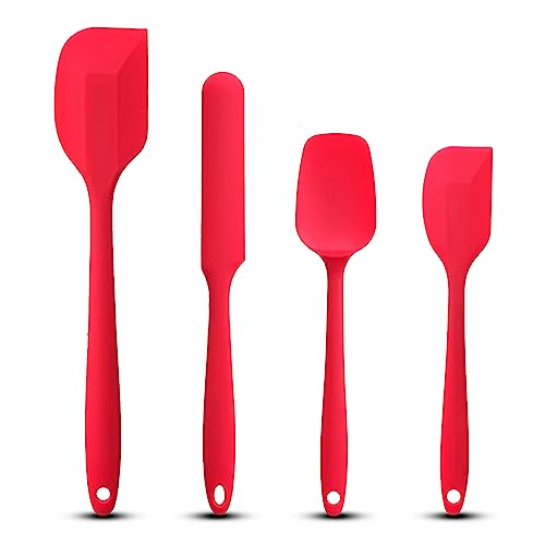 Spatola per brocca in silicone, 3 spatole resistenti al calore, manico lungo, in silicone, antiaderente in gomma, raschietto in silicone, senza cuciture, per frullati, bicchieri da cucina (3 colori