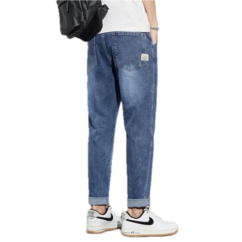 Jeans Pants Trouser Denim Ice Silk Summer Thin Nine Cent Men's Loose Straight Casual Haren Men2