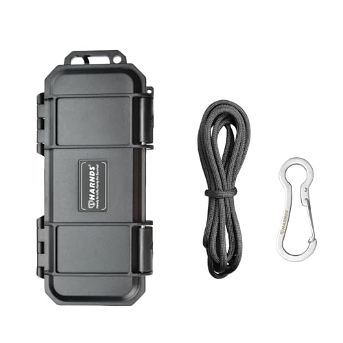 Harnds Caja de Almacenamiento a Prueba de Agua con Estructura de Sellado Caja Seca Salvaje para Náutica y Deportes Acuáticos (Negro, 17.6cm x 8cm x 4cm)