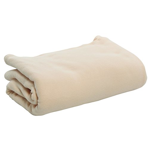 Couverture en polaire avec corps en lin de dimensions 160x228,6 cm coloris naturel