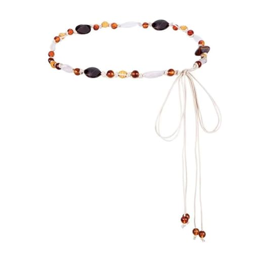 Retro long Skinny Waist Rope Tie Belt Bohemian Boho Plus Size For Women Dress Pants with Bead