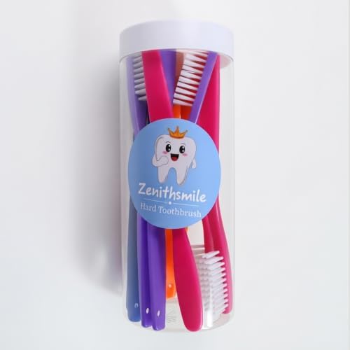 Zenithsmile 12 Pcs Super Hard and Firm Toothbrush for Adult, Deep Cleaning Manual Toothbrush - 4