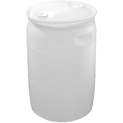 BAUPROFI L-Ring-Fass 60 Liter weiß mit Griffen UN-geprüft Ringfass Cover