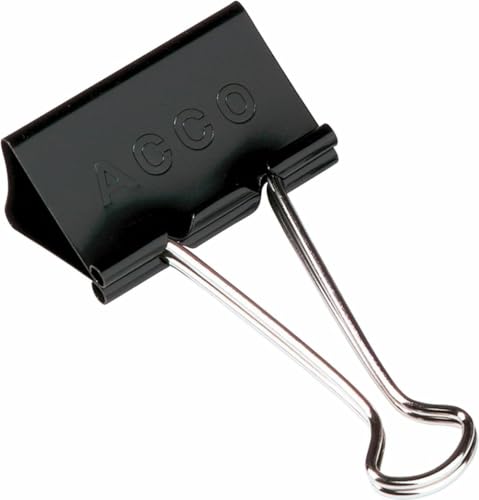 ACCO 2-Inch Large Binder Clips, 1 Box, 12 Clips/Box, Black (A7072100B) image 1