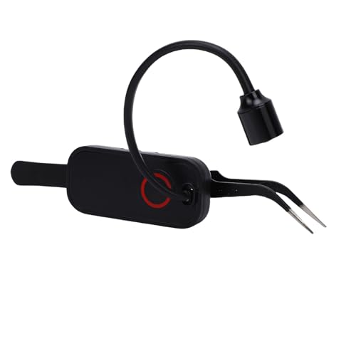 Garsent Lampe à Cils pour Extensions de Cils, Petite Pince à épiler, Lampe LED Portable pour Traitement des, Durcissement 3S, Rotation Flexible à 180° avec Pince à épiler