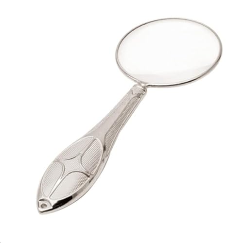 MQPALZKD Handheld Reading Magnifier 5X Magnifying Glass for Inspection Jewelry