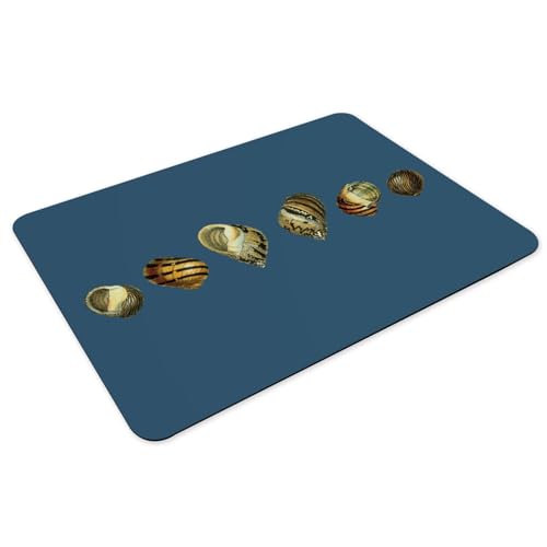 Set de table caoutchouc bleu grand format lot de 4 illustration