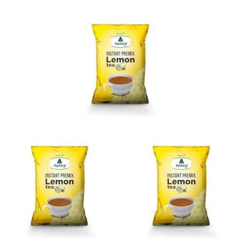 Image of Apsara Instant Premix Lemon Tea 1kg | 2 in-1 Tea, Lemon Flavoured Tea, and Hot Lemon Tea | Refreshing Summer Drink | Ready to Drink (Pack of 3)