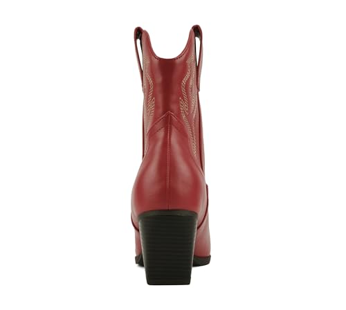 Image of Soda inchBLAZING inch ~ Women Western Bootie Pointe Toe with Low Heel (Wide Fit Available)