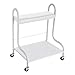 Pedicure Cart, White Portable Trolley Cart Storage,Beauty Salon Nail Foot Rest Pedicure Stand with Wheels, Manicure Footrest Stool Foot Massage Station Stand for SPA Salon(White)