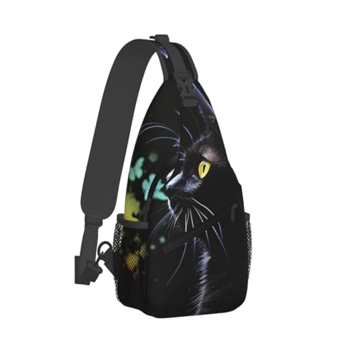 Bolso pequeño cruzado para senderismo negro unisex