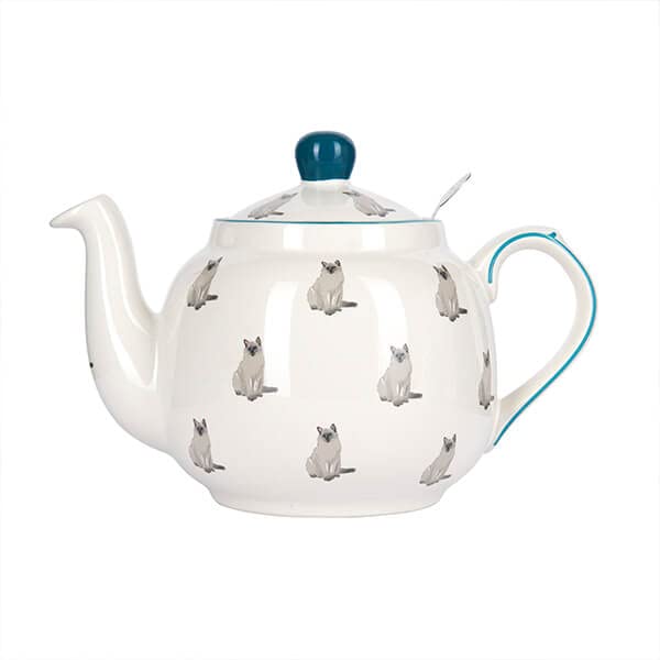 London PotteryFarmhouse Cat 4 Cup Teapot & Infuser, Silver
