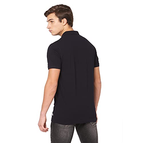 Image of Spykar Henley Neck Full Sleeve Orange Solid T-Shirt for Men