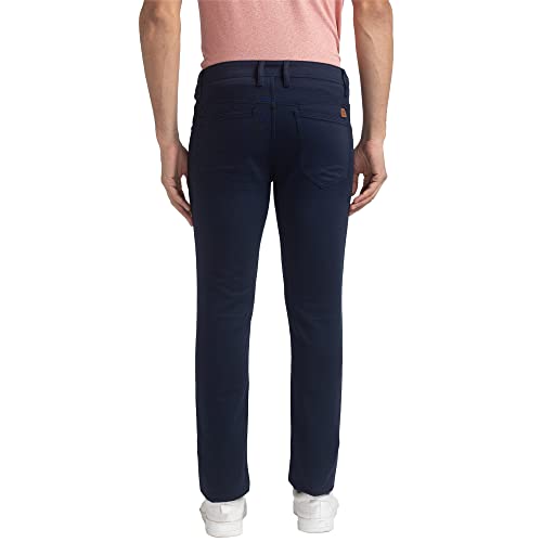 Image of Colorplus Contemporary Fit Dark Blue Trouser for Men