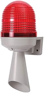 MW86T-R00-R-S3, Warning Light, 86mm, Ivory Standard Body, LED, Wall Mounting, Red Lens, Steady/Flashing/Rotating, 3 Sirens, 12-24VDC