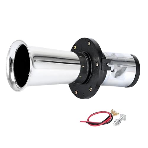 Haut-parleur d'air de voiture antique 12V style T en chrome pour moto rétro