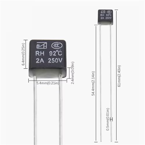 Fusible térmico cuadrado 2A para reparar ventiladores de mesa y extractores averiados 3