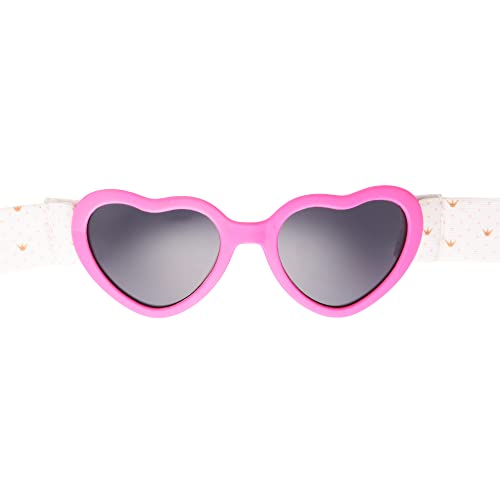 Foster Grant Girls Anni Sunglasses, Pink With Crown Heart Strap, 32 US3
