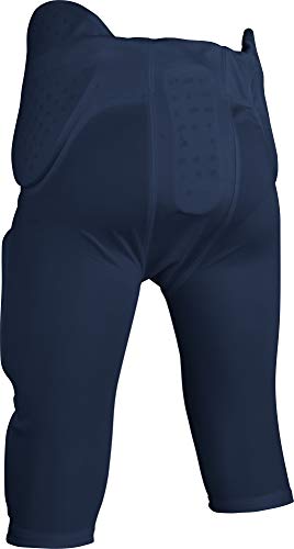Sports Unlimited Double Knit Integrated Adult Football Pants, Men Football Practice Pants, Black