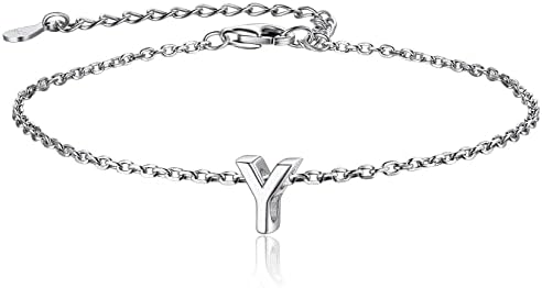 ChainsPro Women Silver Letter Bracelet,Adjustable 16+5CM (Gift Wrapped)