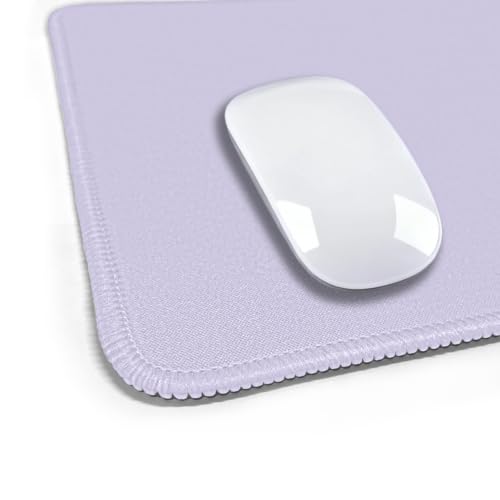 Image of FROGIGO Mouse Pad with Stitched Edges - Solid Color Mousepad for Women, 9.25 x 7.75 inch Washable Square Desk Pad, Non-Slip Rubber Base, Office Home Laptop Accessories - Lilac Purple