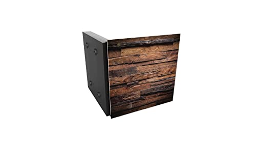 ALLboards Armoire à Clés en Verre Magnétique Bois Sombre 30x30x4,7cm, 50 Crochets, Placard à Clés, Aimants Néodyme Boîte à Clés