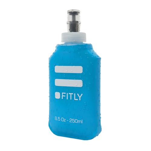 Fitly FLASK250 - Soft Flask for Hydration Pack - Ideal for Running Hiking Cycling Climbing - Collapsible Water Bottle (8.5 oz - 250 ml)