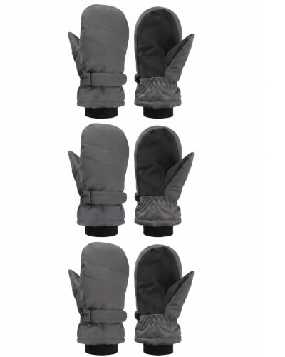 Image of SATINIOR Kids Snow Mittens Waterproof Winter Ski Gloves Warm Thicken Snow Gloves for Girls Boys