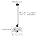 LIGHTLAND Water Drop Pendant Light, 8.3 Inch Acrylic Crystal Dome Chandelier with Adjustable Hanging Wire 78.7 Inch for Bedroom, Hallway, Balcony, Bedside, Bar (Pack of 1)