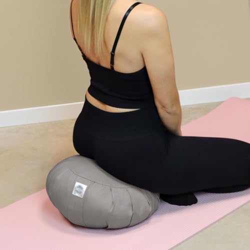 Vivezen - Pouf, zafu, coussin de méditation, yoga - Rond - 38 x 38 x 13 cm - Plusieurs coloris