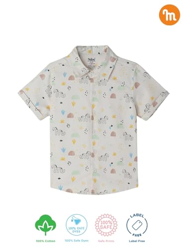 Milou Cotton Half Sleeves All Over Printed Bio Washed Shirt - Off-White - Image 2 thumbnail