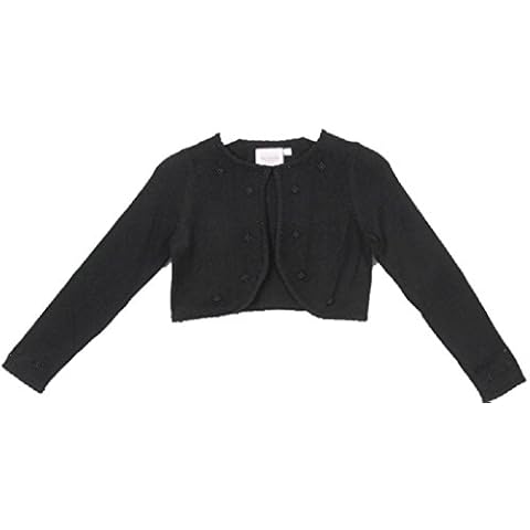 Aki_Dress Flower Girl Jacket Elegant Pearl Beaded Soft Cozy Sweater for Big Girl Black XL C30.10C Cover